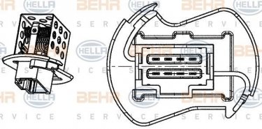 Купити 9ML 351 332-251 Behr Hella - Блок управління опаленням і вентиляцією BEHR-HELLA