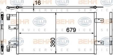 Купити 8FC 351 303-591 Behr Hella Радіатор кондиціонера Opel