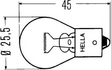 Лампа накаливания, фонарь указателя поворота; Лампа накаливания, фонарь сигнала 8GA 002 073-121 Behr Hella фото 2