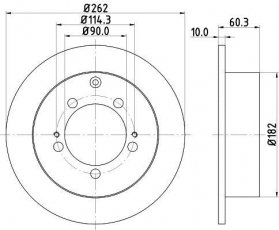 Купити 8DD 355 118-661 Behr Hella Гальмівні диски Аутлендер 1 (2.0, 2.4)
