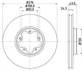 Купити 8DD 355 108-121 Behr Hella Гальмівні диски Транзіт 6 (2.0, 2.3, 2.4)