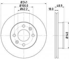Купити 8DD 355 112-791 Behr Hella Гальмівні диски Picanto (1.0, 1.1, 1.2)