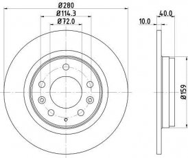 Купить 8DD 355 110-381 Behr Hella Тормозные диски Mazda 323 2.0