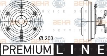 Купити 8MV 376 731-281 Behr Hella Вискомуфта F 2000 (10.0, 12.0, 12.8)