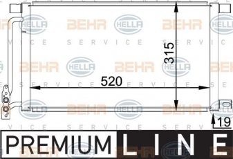 Купить 8FC 351 038-211 Behr Hella Радиатор кондиционера BMW X3 E83 (2.0, 3.0)