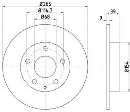 Купити 8DD 355 120-461 Behr Hella Гальмівні диски Мазда 3 БМ (1.5, 1.6, 2.0, 2.2, 2.5)