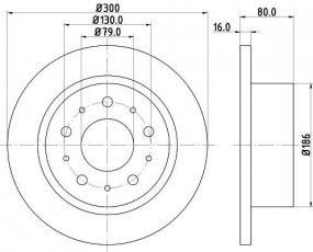 Купити 8DD 355 113-731 Behr Hella Гальмівні диски Boxer (2.0, 2.2, 2.3, 2.8, 3.0)