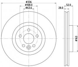 Купити 8DD 355 119-131 Behr Hella Гальмівні диски XC70