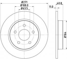 Купити 8DD 355 118-221 Behr Hella Гальмівні диски Focus 3 (0.0, 1.0, 1.5, 1.6, 2.0)