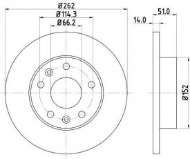 Купити 8DD 355 107-181 Behr Hella Гальмівні диски Фрілендер (1.8, 2.0, 2.5)