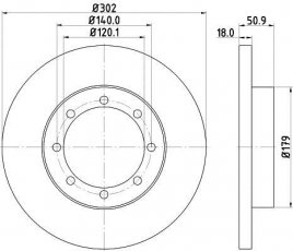 Купити 8DD 355 117-281 Behr Hella Гальмівні диски Master 3 (2.3 dCi, 2.3 dCi 130, 2.5 dCi)
