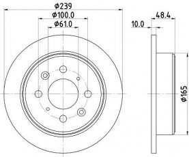Купить 8DD 355 103-111 Behr Hella Тормозные диски Аккорд (1.6, 2.0)