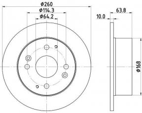 Купити 8DD 355 112-011 Behr Hella Гальмівні диски Аккорд (1.6, 1.9, 2.0, 2.3)