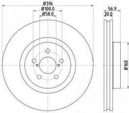 Купить 8DD 355 117-921 Behr Hella Тормозные диски Forester (2.0 D, 2.0 XT)
