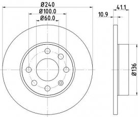 Купити 8DD 355 108-311 Behr Hella Гальмівні диски Корса С (1.0, 1.2, 1.4, 1.6, 1.7)