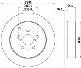 Купити 8DD 355 111-671 Behr Hella Гальмівні диски Avensis T25 (1.6, 1.8, 2.0, 2.2, 2.4)