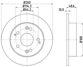 Купить 8DD 355 110-311 Behr Hella Тормозные диски Интегра (2.0, 2.0 16V Type-R)