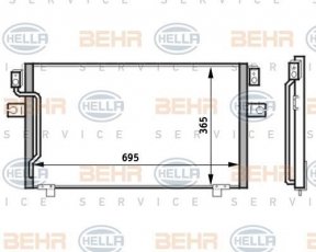Купити 8FC 351 024-171 Behr Hella Радіатор кондиціонера Maxima A32 (2.0, 3.0)