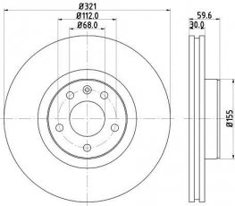 Купить 8DD 355 111-141 Behr Hella Тормозные диски Audi A8 (2.8 FSI, 3.0, 3.0 TDI quattro)