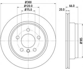 Купити 8DD 355 118-271 Behr Hella Гальмівні диски БМВ Ф30 (Ф30, Ф31, Ф35, Ф80) (1.5, 2.0)