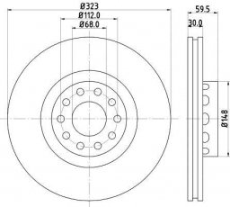 Купить 8DD 355 127-421 Behr Hella Тормозные диски Audi A8
