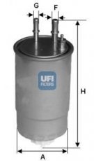 Купить 24.ONE.01 UFI Топливный фильтр  Пунто Гранде (1.3 D Multijet, 1.6 D Multijet, 1.9 D Multijet)