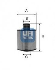 Купить 25.083.00 UFI Масляный фильтр  Типо (1.6 D, 1.6 D Multijet)