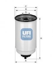 Купить 24.371.00 UFI Топливный фильтр  Транзит (4, 5) 2.5