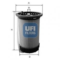 Купить 26.065.00 UFI Топливный фильтр  Jetta 4 2.0 TDI