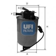Купить 24.018.01 UFI Топливный фильтр  Pathfinder 3.0 dCi