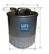 Купить 24.107.00 UFI Топливный фильтр  Виано W639 (2.1, 3.0)