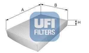 Купить 53.129.00 UFI Салонный фильтр  Фокус 2 (1.4, 1.6, 1.8, 2.0, 2.5)