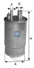 Купить 24.ONE.00 UFI Топливный фильтр  Пунто Гранде 1.3 D Multijet