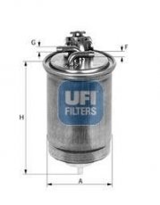 Купити 55.427.00 UFI Паливний фільтр  Ауді А4 (Б6, Б7) (1.9, 2.0)