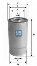 Купить 24.012.00 UFI Топливный фильтр  Sorento (2.0, 2.2, 2.5)