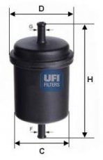Купить 31.512.00 UFI Топливный фильтр  Fiat Uno (1.0, 1.1, 1.4, 1.5)