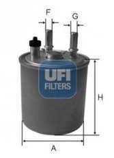 Купить 24.114.00 UFI Топливный фильтр  Laguna 3 (1.5, 2.0, 3.0)