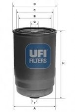 Купить 24.123.00 UFI Топливный фильтр  Туксон (1.7 CRDI, 2.0 CRDI)