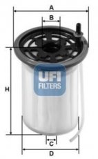 Топливный фильтр 26.H2O.00 UFI –  фото 1