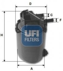 Топливный фильтр 24.095.00 UFI –  фото 1