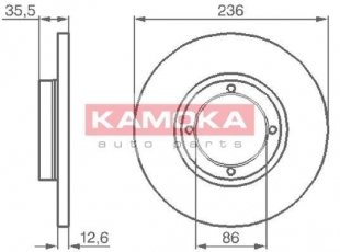 Гальмівний диск 1032152 KAMOKA фото 1