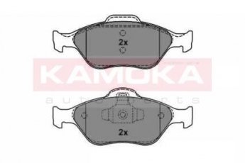 Купити JQ1012788 KAMOKA Гальмівні колодки передні Мазда 2 (1.2, 1.4, 1.6) без интегрированного датчика износа, не подготовленно для датчика износа