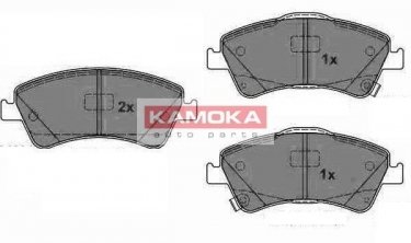 Купить JQ1018094 KAMOKA Тормозные колодки передние Auris (2.0 D-4D, 2.2 D) с звуковым предупреждением износа