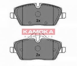 Купить JQ1013948 KAMOKA Тормозные колодки передние БМВ Е81 (1.6, 2.0) без датчика износа, подготовлено для датчика износа колодок