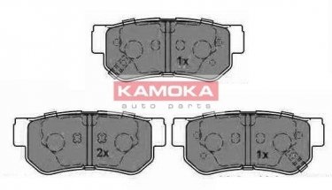 Купить JQ1013212 KAMOKA Тормозные колодки задние Гетц (1.5 CRDi, 1.5 CRDi GLS, 1.6) с звуковым предупреждением износа