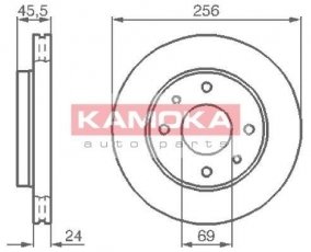 Купить 1031770 KAMOKA Тормозные диски Galant (6, 8) (1.8, 2.0, 2.5)