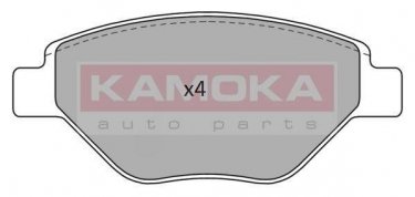 Купить JQ101153 KAMOKA Тормозные колодки передние Меган 2 (1.4, 1.4 16V) без датчика износа, не подготовленно для датчика износа