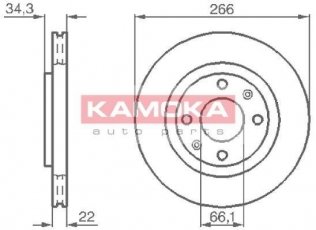 Купить 1032280 KAMOKA Тормозные диски Пежо 307 (1.4, 1.6, 2.0)