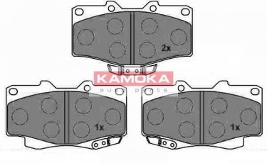 Купить JQ1013704 KAMOKA Тормозные колодки передние Хайлюкс (2.5 D 4WD, 2.5 D-4D 4WD, 3.0 D-4D 4WD) с звуковым предупреждением износа