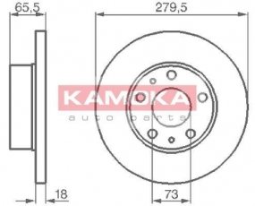 Купить 1031516 KAMOKA Тормозные диски Jumper (1.9, 2.0, 2.4)
